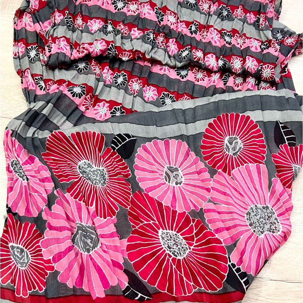 NWT Vera Bradley Fringe Scarf Cheery Blossoms Cherry